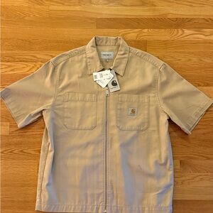 Carhartt Tan Zip Front Shirt
